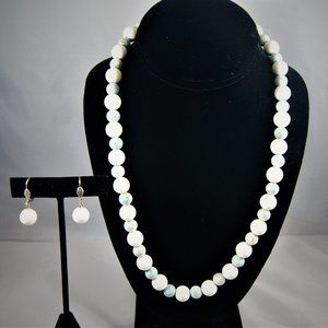 3 Piece Meerschaum Set | White/Sky Blue - Handmade